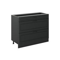 SPODNÍ SKŘÍŇKA KUCHYŇSKÉ LINKY R-Line, Antracitový venkovský dům/Antracit, 100 cm bez pracovní desky - antracitová, kompozitní dřevo (100/81.6/46cm) - Vicco