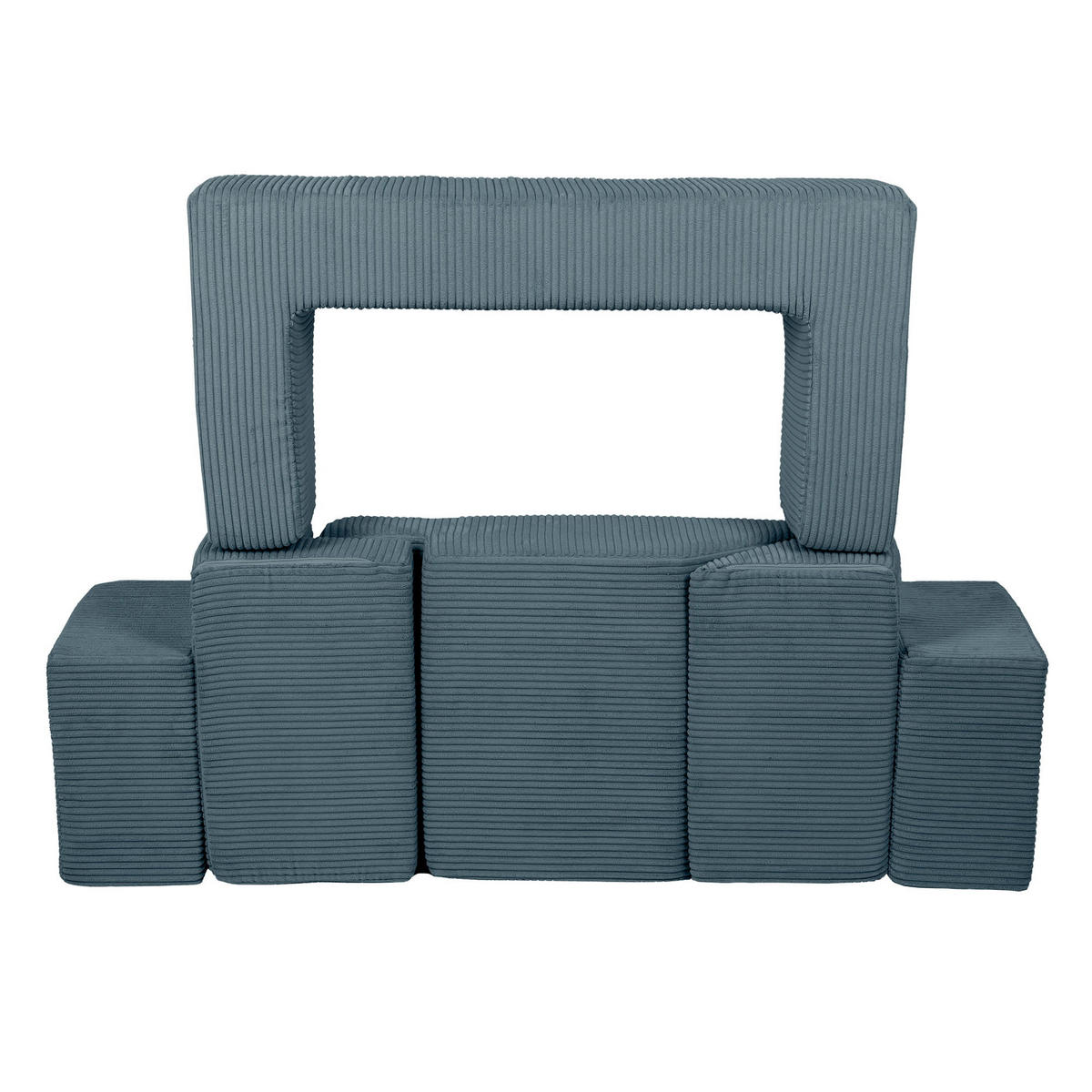 KINDERSOFA, Modulares Sofa für Kinder, Aesthetic, Türkis - Türkis, Textil (35/100/40cm) - MeowBaby