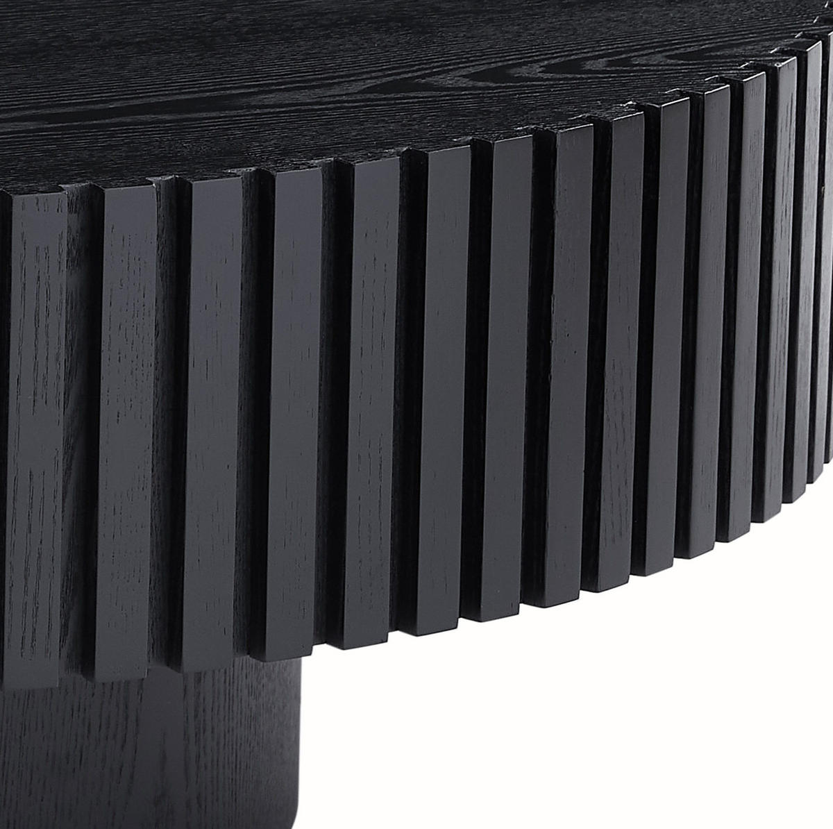 COUCHTISCH aus MDF in Schwarz mit handgefertigter Kante - Schwarz, Holzwerkstoff (80/80/35cm) - Modfu