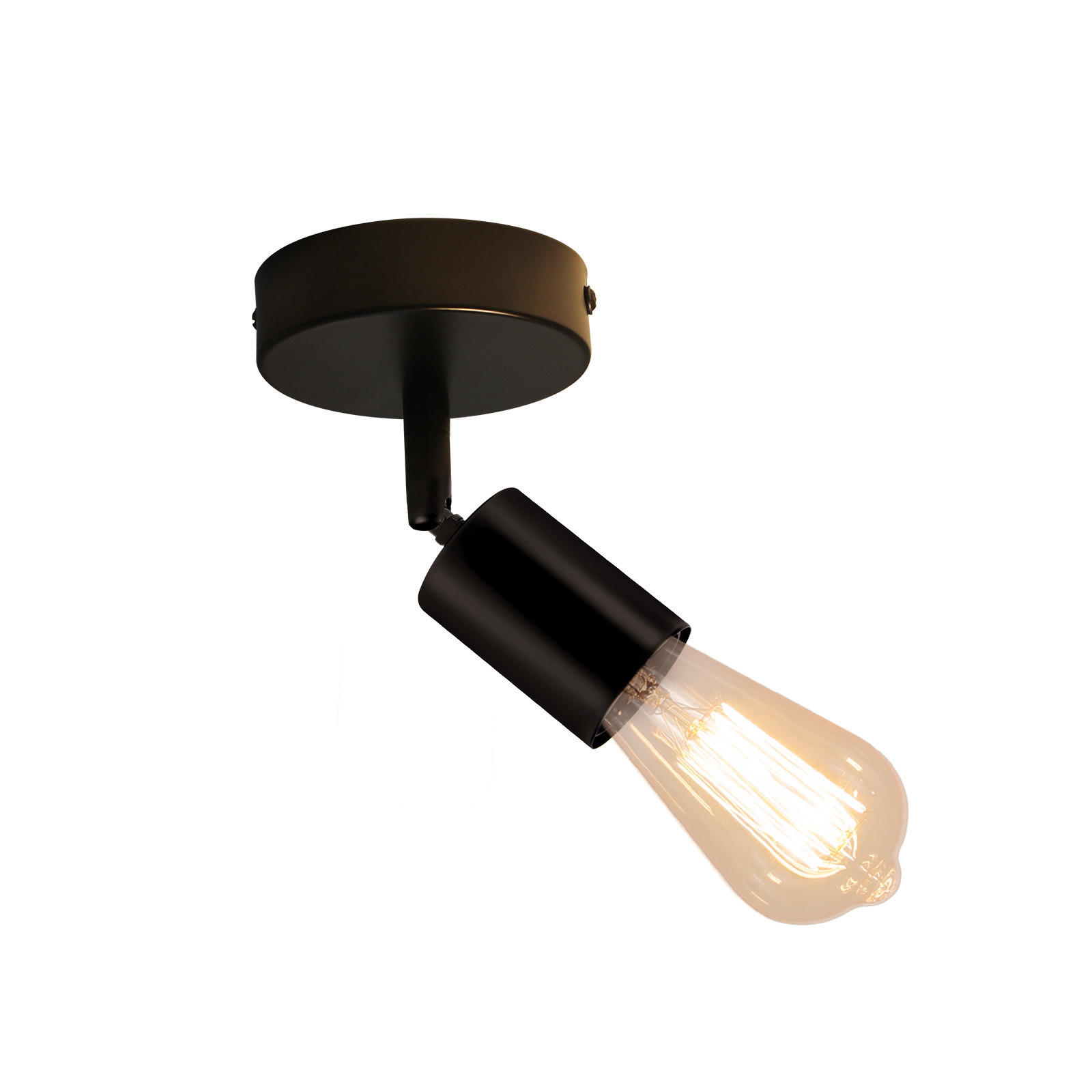 STRAHLER Laser 1-flammig 9/9/14 cm - Schwarz, Metall (9/9/14cm) - Nettlife