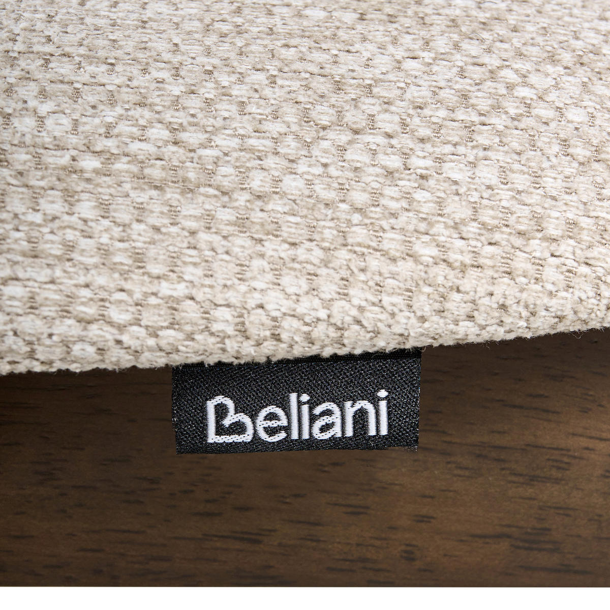 ESSZIMMERSTUHL 2er-Set Holz Dunkelbraun/Beige Anoka - Beige, Holz (45/80/50cm) - Beliani
