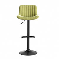 BARHOCKER höhenverstellbar 87 - 109 cm Samt Grün 2er-Set - Grün, Metall (46/87/47.1cm) - Meubliv