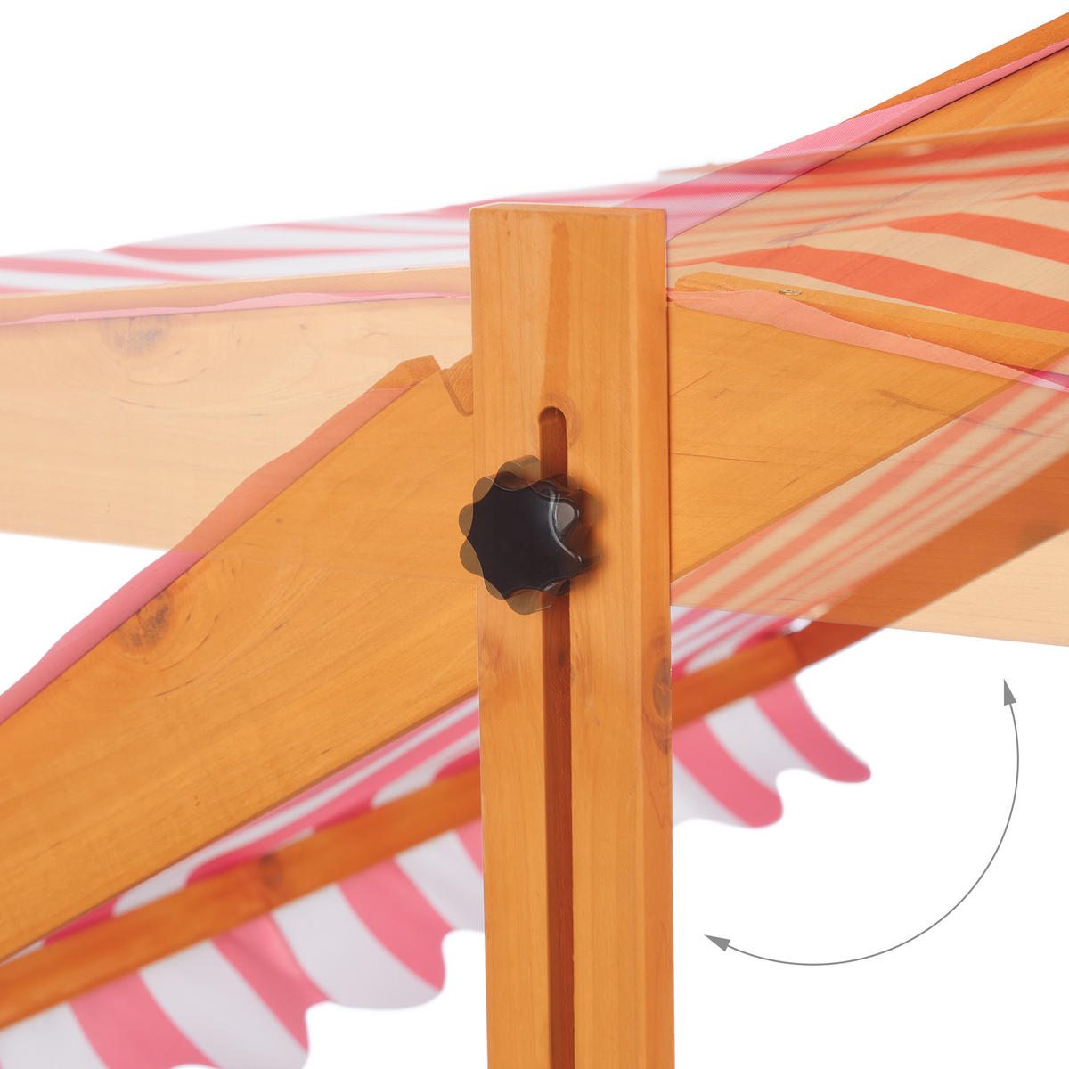 SANDKASTEN - Hellbraun, Holz/Textil (117/117/117cm) - Relaxdays