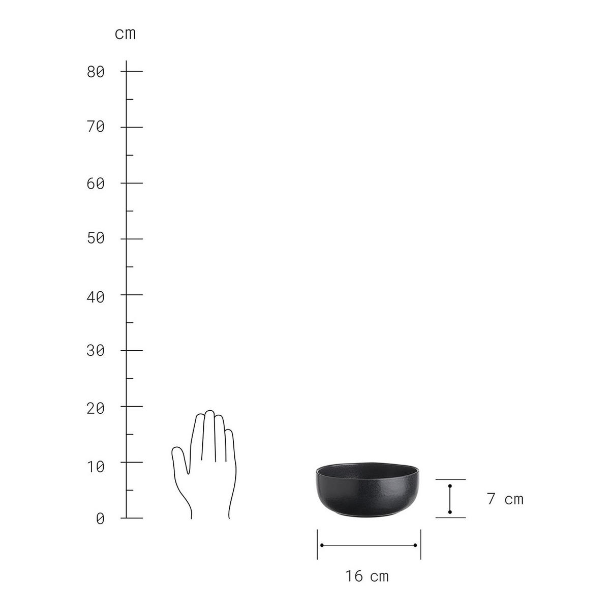 GESCHIRRSET 12-tlg. Casa Nova 4 Personen - Schwarz, Keramik (27/1/27cm) - Butlers