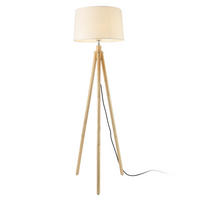 STEHLEUCHTE Tomar - Weiß, Holz (38/43/153cm) - lux.pro