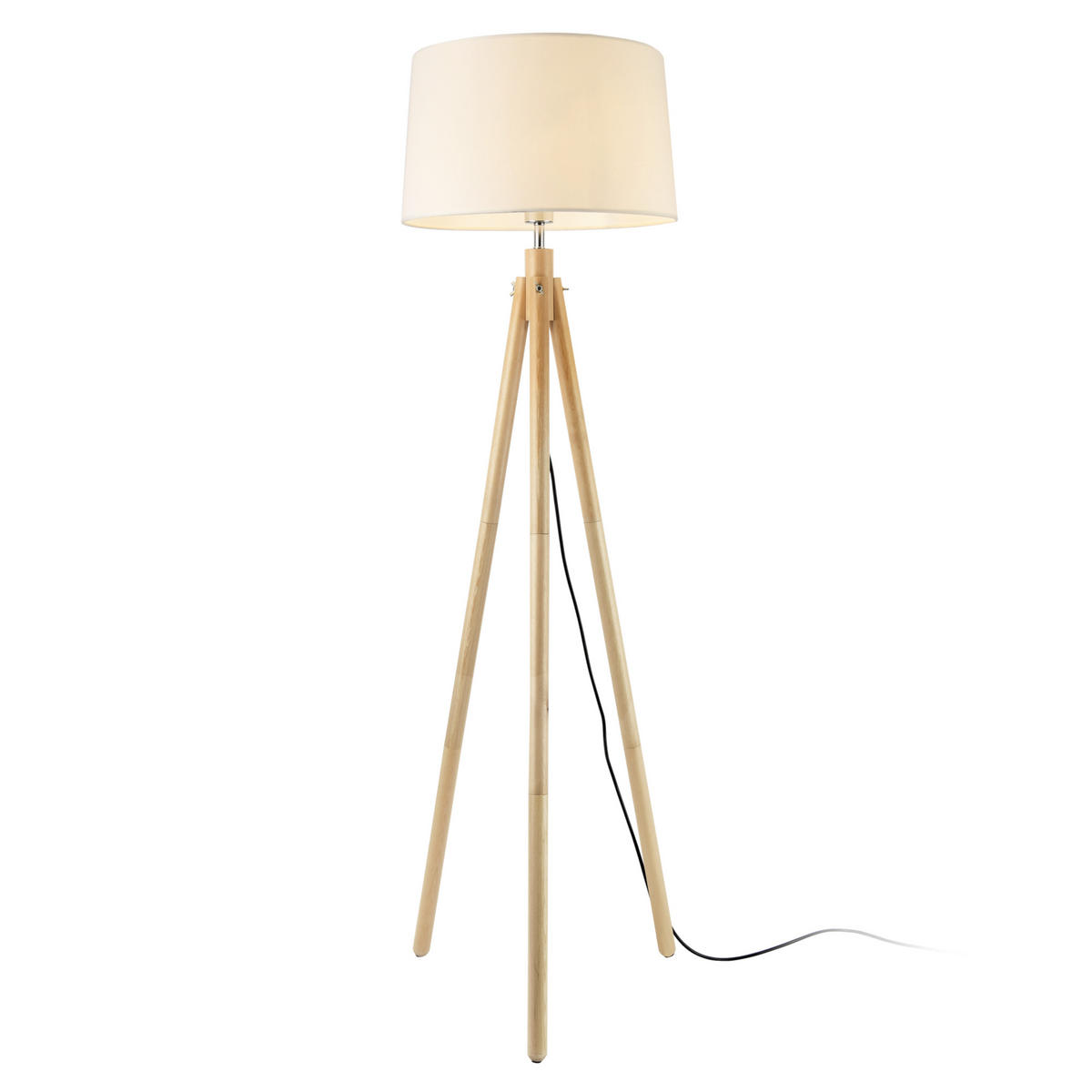 STEHLEUCHTE Tomar - Weiß, Holz (38/43/153cm) - lux.pro