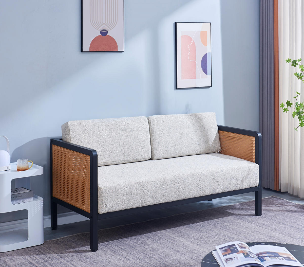 SOFA Wolle Grau - Grau, Textil (160/82/68cm) - Nordlys