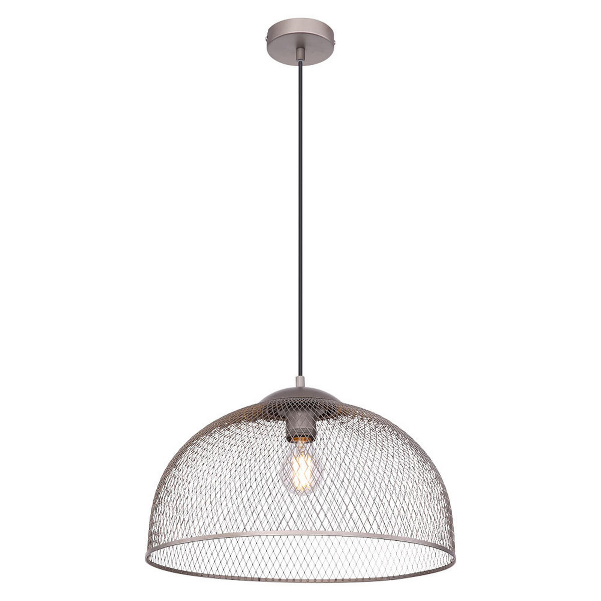 HÄNGELEUCHTE MONIGA Silber Chrom dunkel - Silberfarben, Metall (40/40/150cm) - Globo Lighting