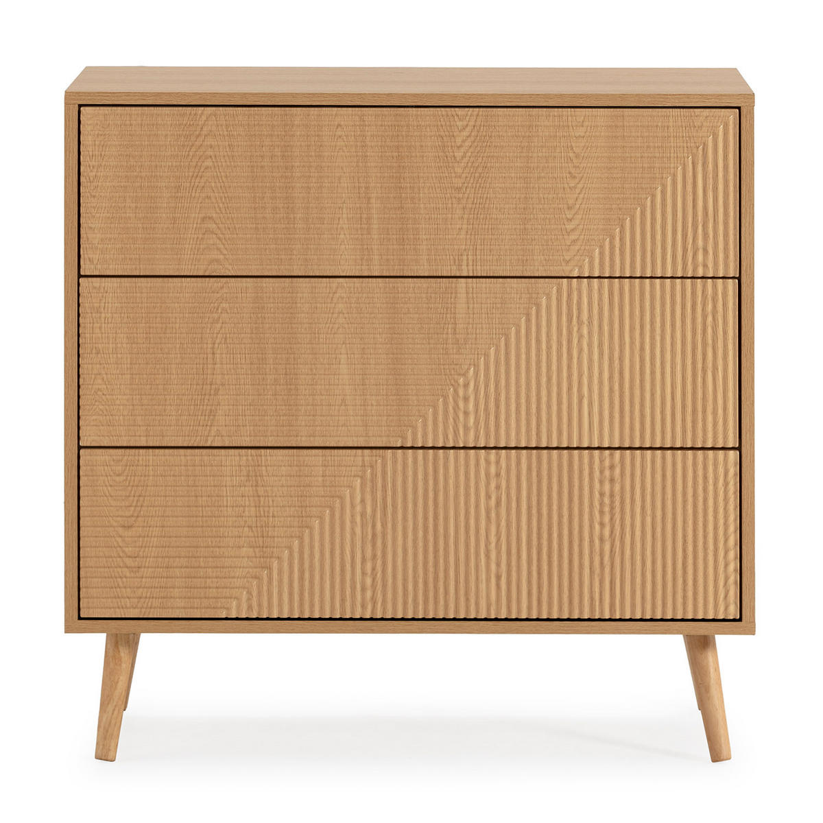 KOMMODE 80/80/40 Telmo Eichenfarbe - Honigeiche, Holzwerkstoff (80/80/40cm) - VS Venta-stock
