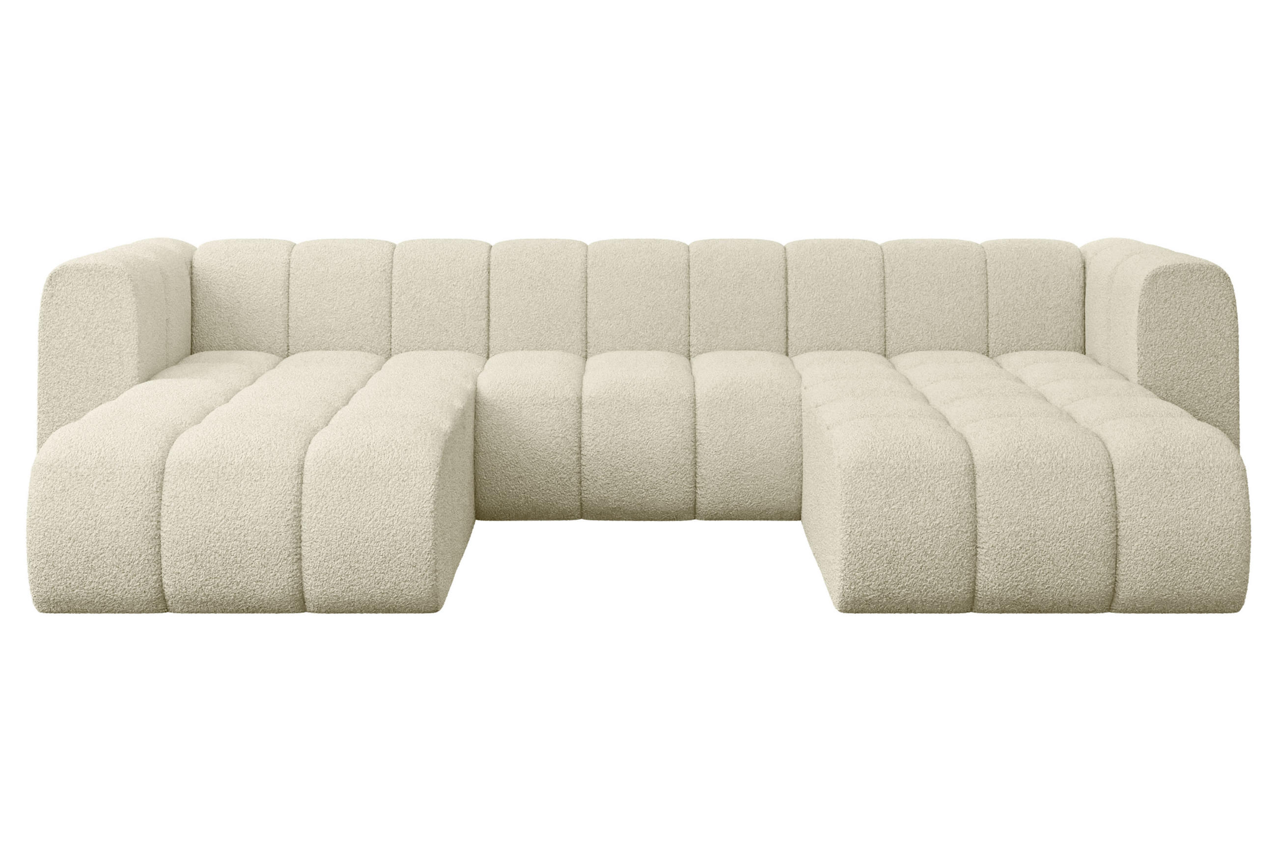 WOHNLANDSCHAFT modulares Sofa Joren-U1 - 319x177x70 cm Beige - Beige, Holzwerkstoff/Textil (319/70/177cm) - ALTDECOR