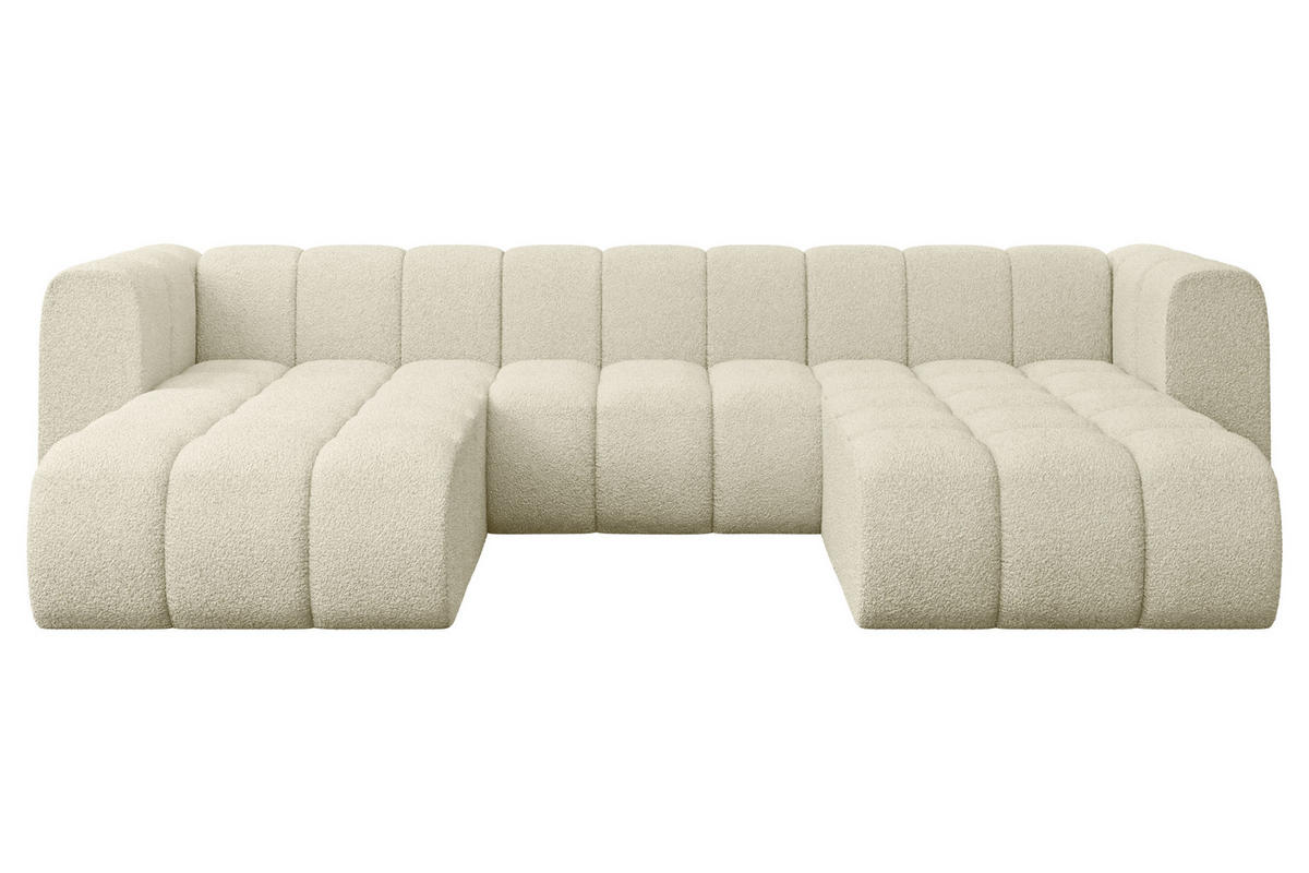 WOHNLANDSCHAFT modulares Sofa Joren-U1 - 319x177x70 cm Beige - Beige, Holzwerkstoff/Textil (319/70/177cm) - ALTDECOR