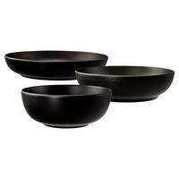 FOODBOWL-SET Liberty Velvet Black schwarz 3er Set - Schwarz, Keramik (1cm) - Seltmann Weiden