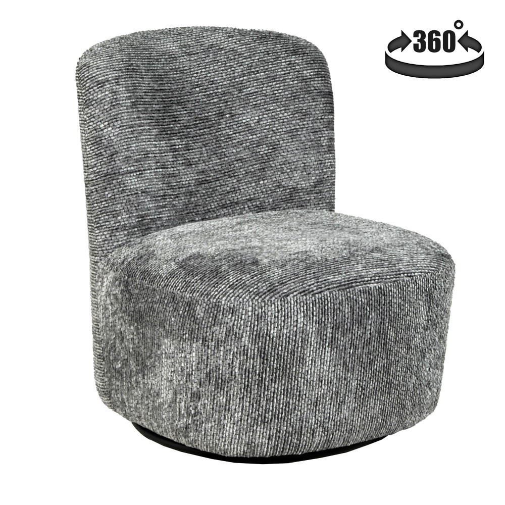 DREHSESSEL Joya für den Wohnbereich, Dunkelgrau - Dunkelgrau, Textil (69/75/66cm) - Weber Industries