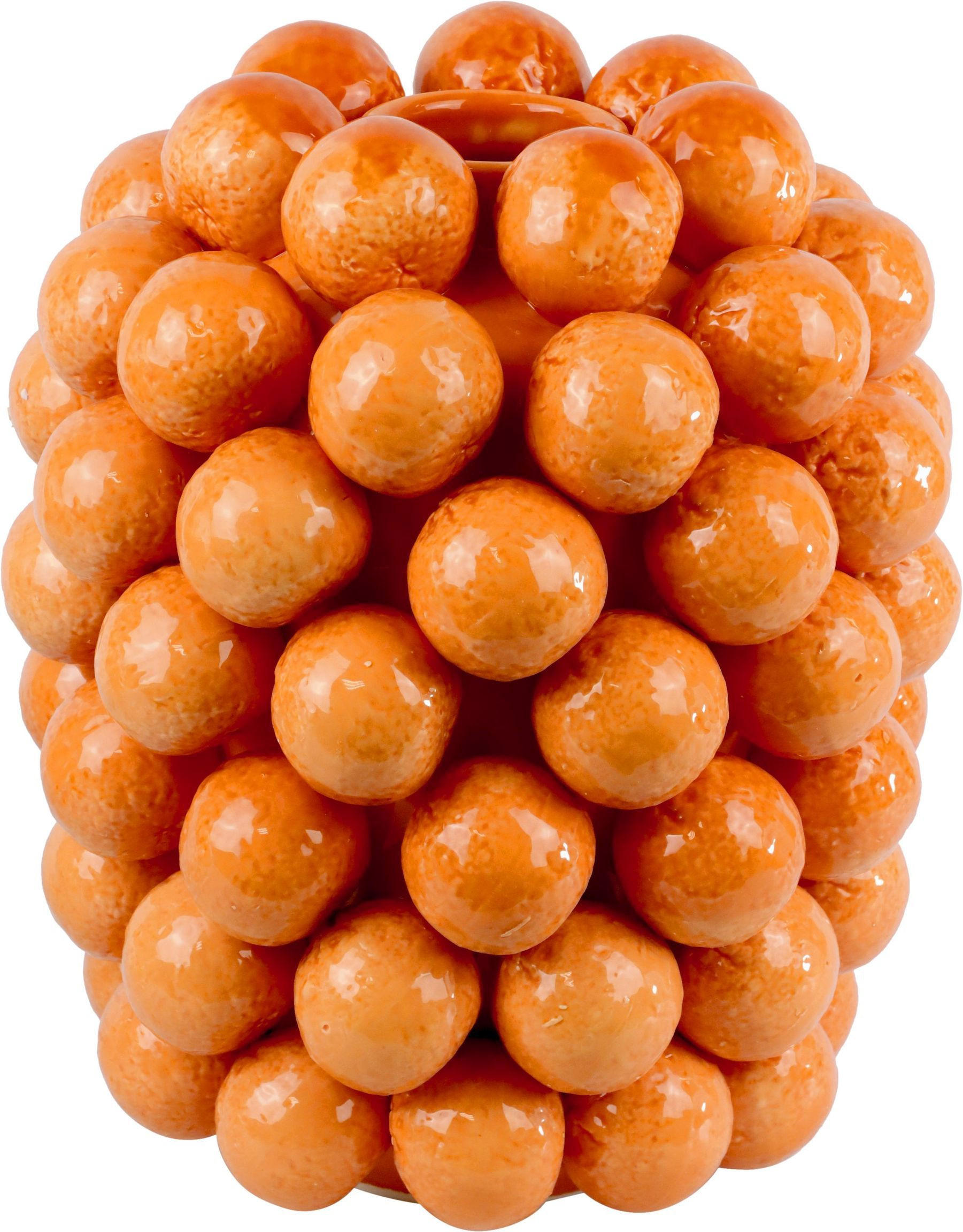 VASE Arancia mit Orangen-Dekor - Orange, Keramik (32cm) - FURNARO
