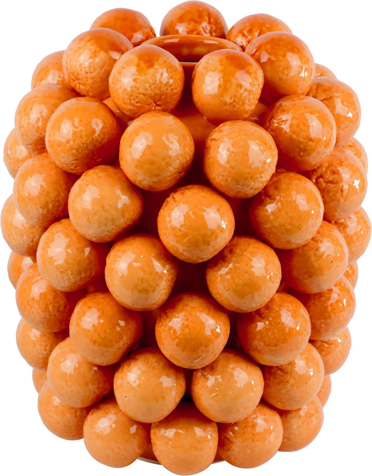 VASE Arancia mit Orangen-Dekor - Orange, Keramik (32cm) - FURNARO