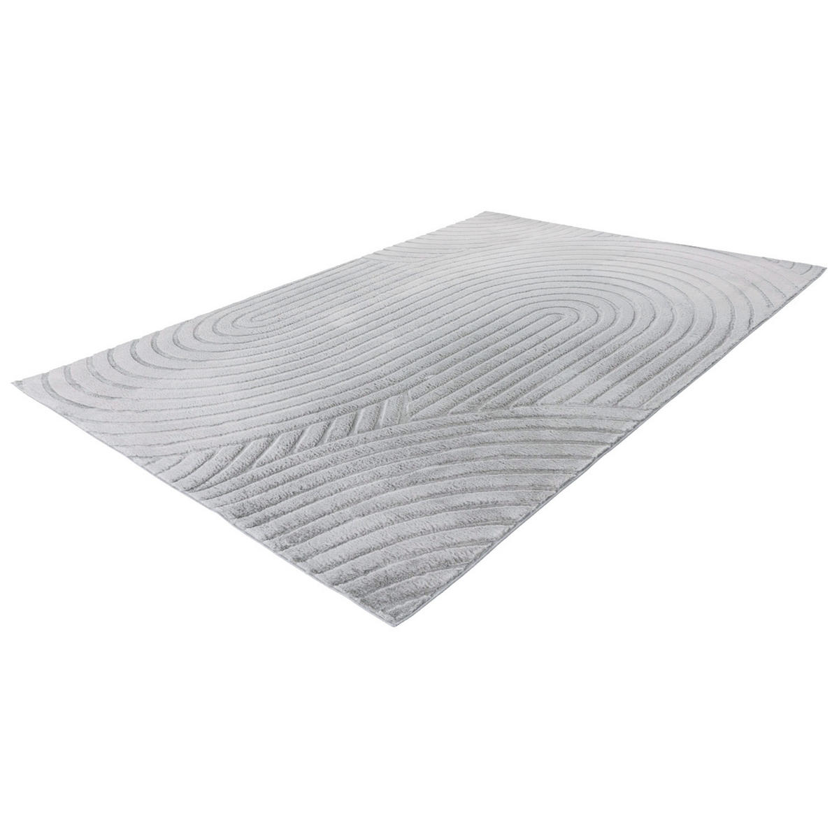KURZFLOR-TEPPICH Waves 501 Grau 120x170 cm - Grau, Textil (120/170cm) - carpet city