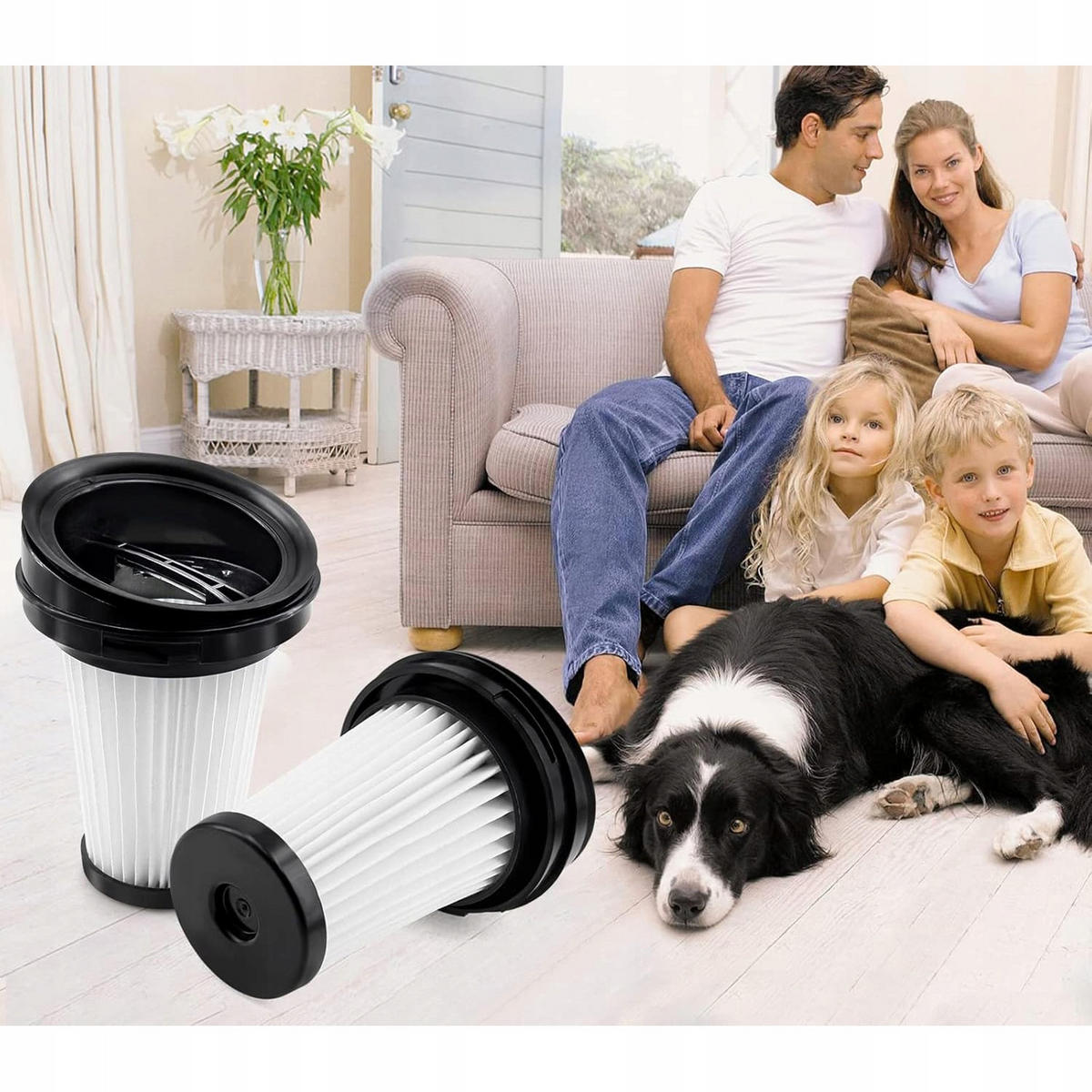 FILTER ZR005202 Ersatz HEPA, 99,95% Filtration, waschbar, langlebig, 2er-Set, allergikergeeignet - Multicolor, Kunststoff/Metall (10/10/10cm)