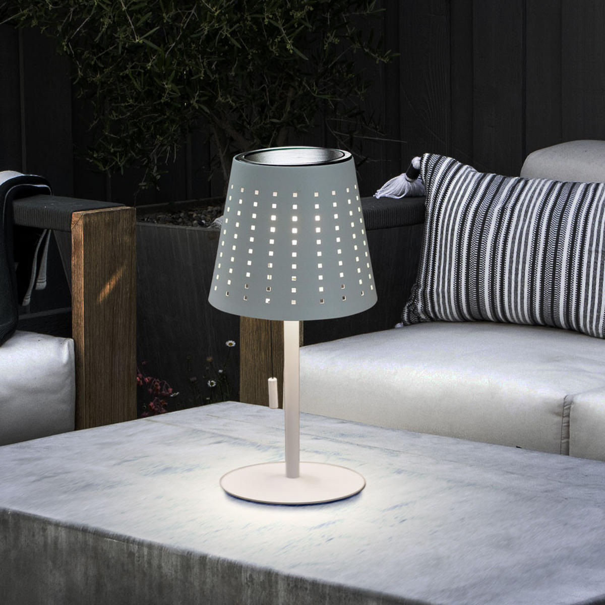 LED AUSSENLEUCHTE Mandy Weiß Metall - Weiß, Metall (14/14/30cm)