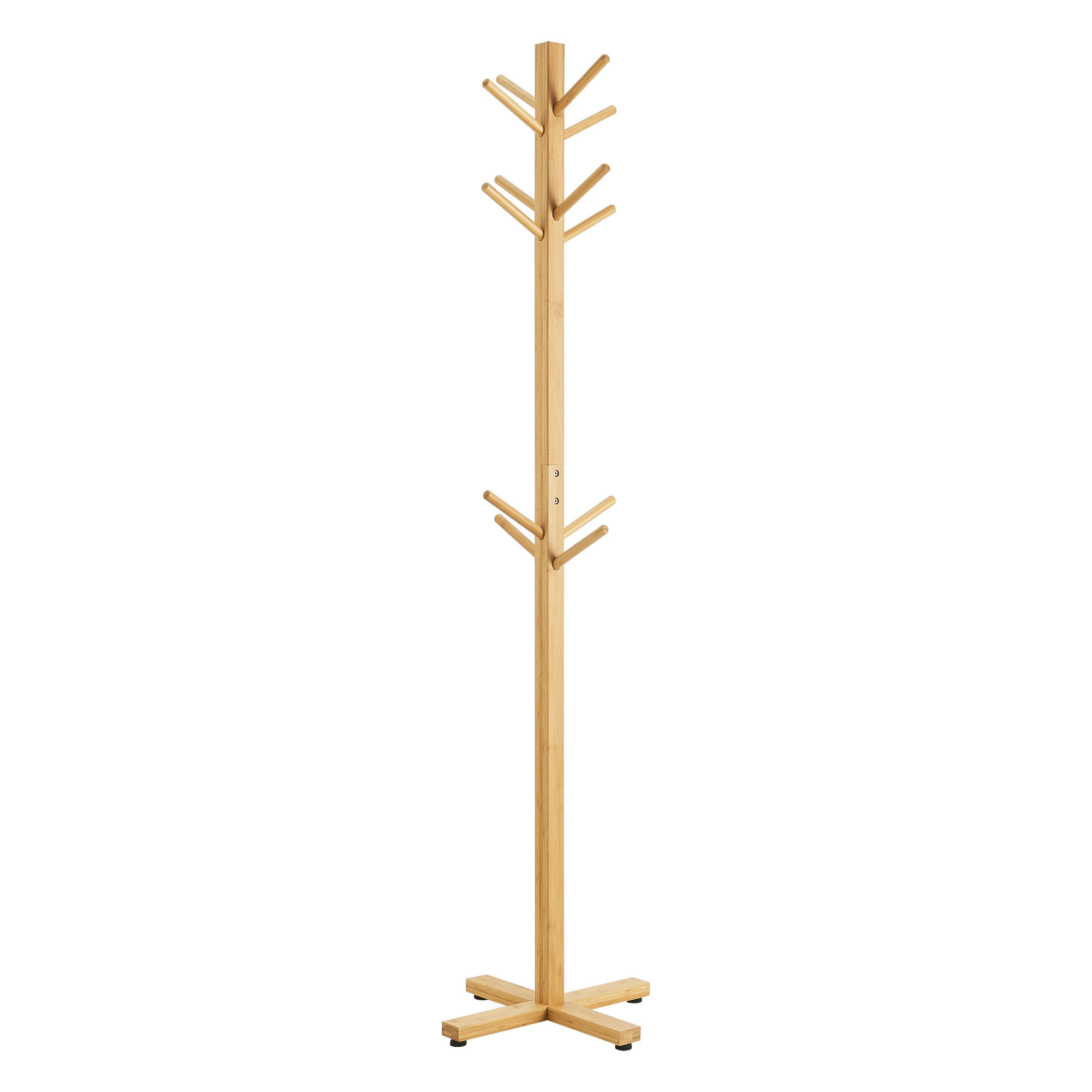 GARDEROBENSTÄNDER Jämsä - Naturfarben, Holz (38/176/38cm) - [en.casa]