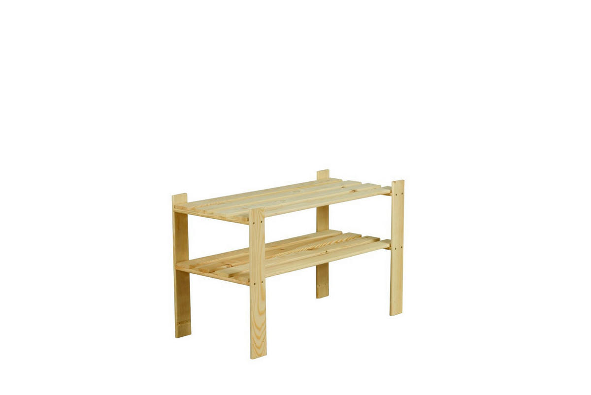 HOLZREGAL PINEPEAK 50x80x38cm 2 Fachboden 1,2cm dickes Kiefernholz Natur - Naturfarben, Holz (80/50/38cm) - PROREGAL