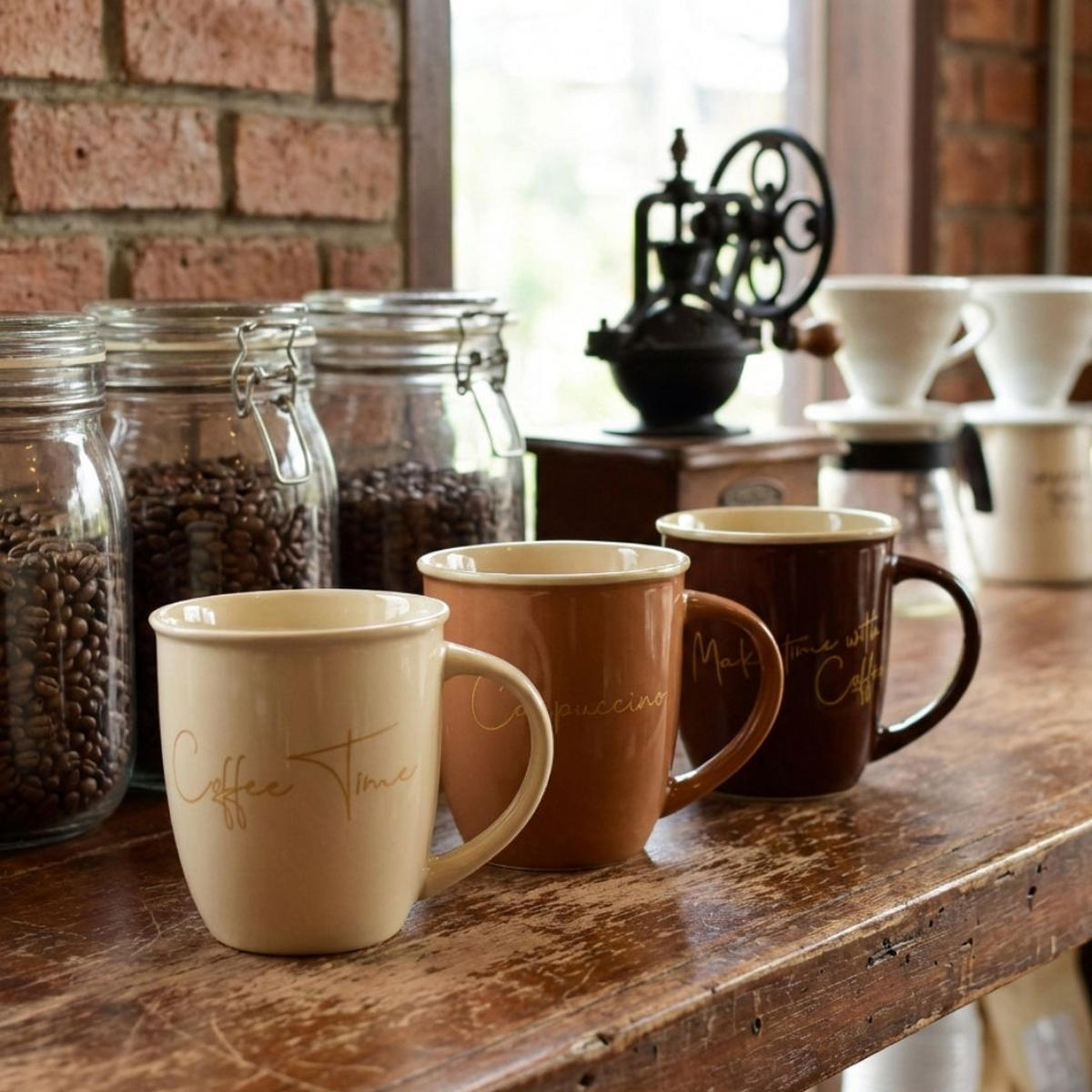 BECHER Hendia Braun 9/13/10 cm Porzellan - Braun, Keramik (0.33L) - Mondex