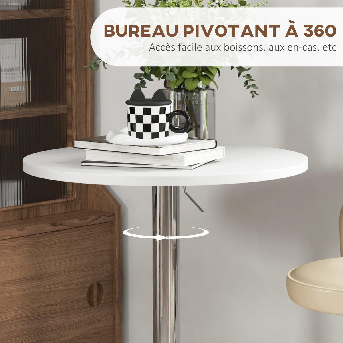 BARTISCH Weiß 1 Stück - Weiß, Naturmaterialien (60/60/91cm) - GiPP