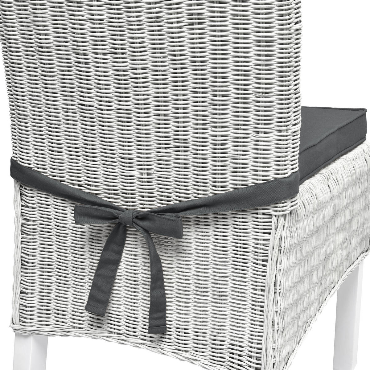 STUHLKISSEN Loft SK 45/40/5 cm Graphitgrau 4tlg - Grau, Textil (40/45cm) - Beautissu 