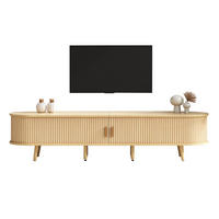TV-SCHRANK 175/40/42 cm helles Walnussholz MDF mit 2 Schubladen und Schiebetüren - Alteiche, Holzwerkstoff (175/42/40cm) - OKWISH