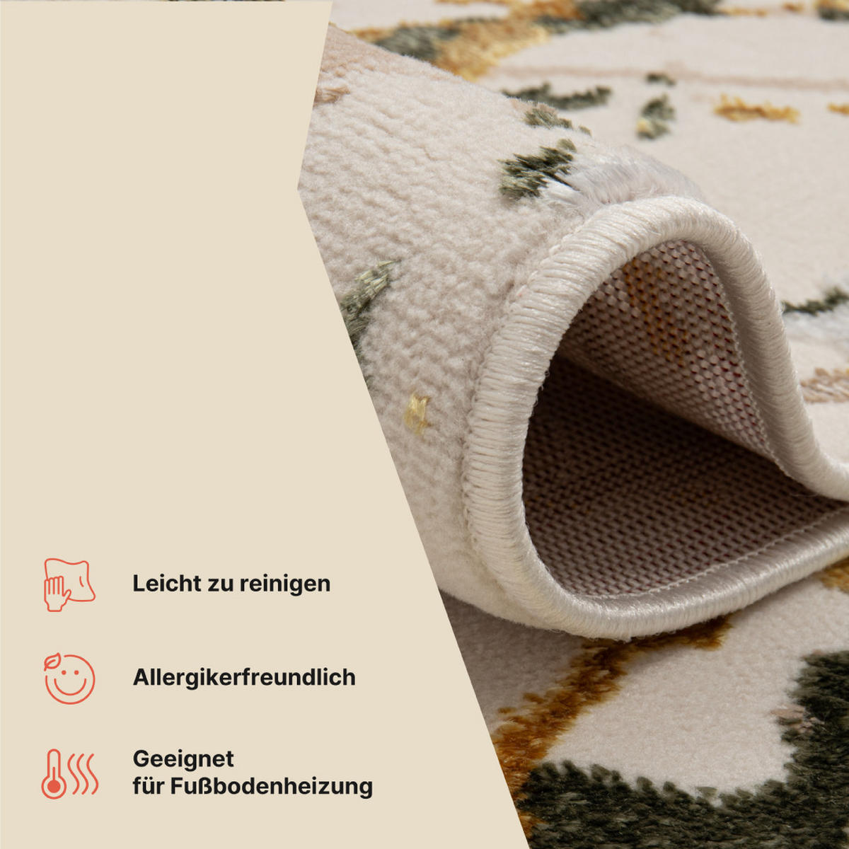TEPPICH CRYSTAL Creme 140/200 cm - Creme, Textil (140/200cm) - Tapiso