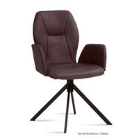 ARMLEHNSTUHL (2er-Set) Davita 58x92x60 Schwarz/Braun - Schwarz/Braun, Kunststoff (60/92/58cm) - 58aufmkessel