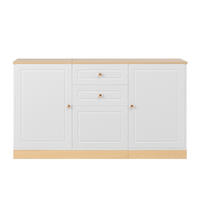 SIDEBOARD Weiß 135.5/39/76 cm - Weiß, Holzwerkstoff (135.5/76/39cm) - PANGIVO