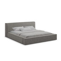 POLSTERBETT mit Bettkasten und Lattenrost 220x240 Grau - Taupe/Schwarz, Kunststoff/Textil (180/200cm) - Makamii