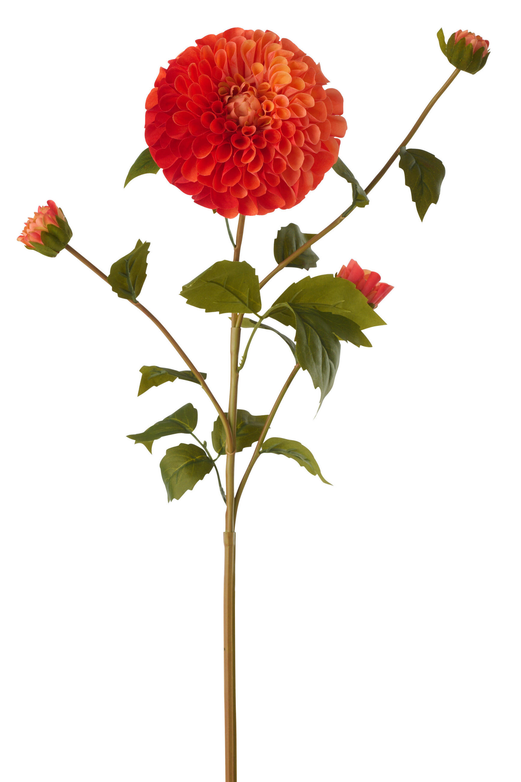 BLUME DAHLIE GEFÜHLSECHT Orange - Orange, Kunststoff (77cm) - J-Line