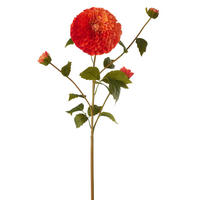 BLUME DAHLIE GEFÜHLSECHT Orange - Orange, Kunststoff (77cm) - J-Line
