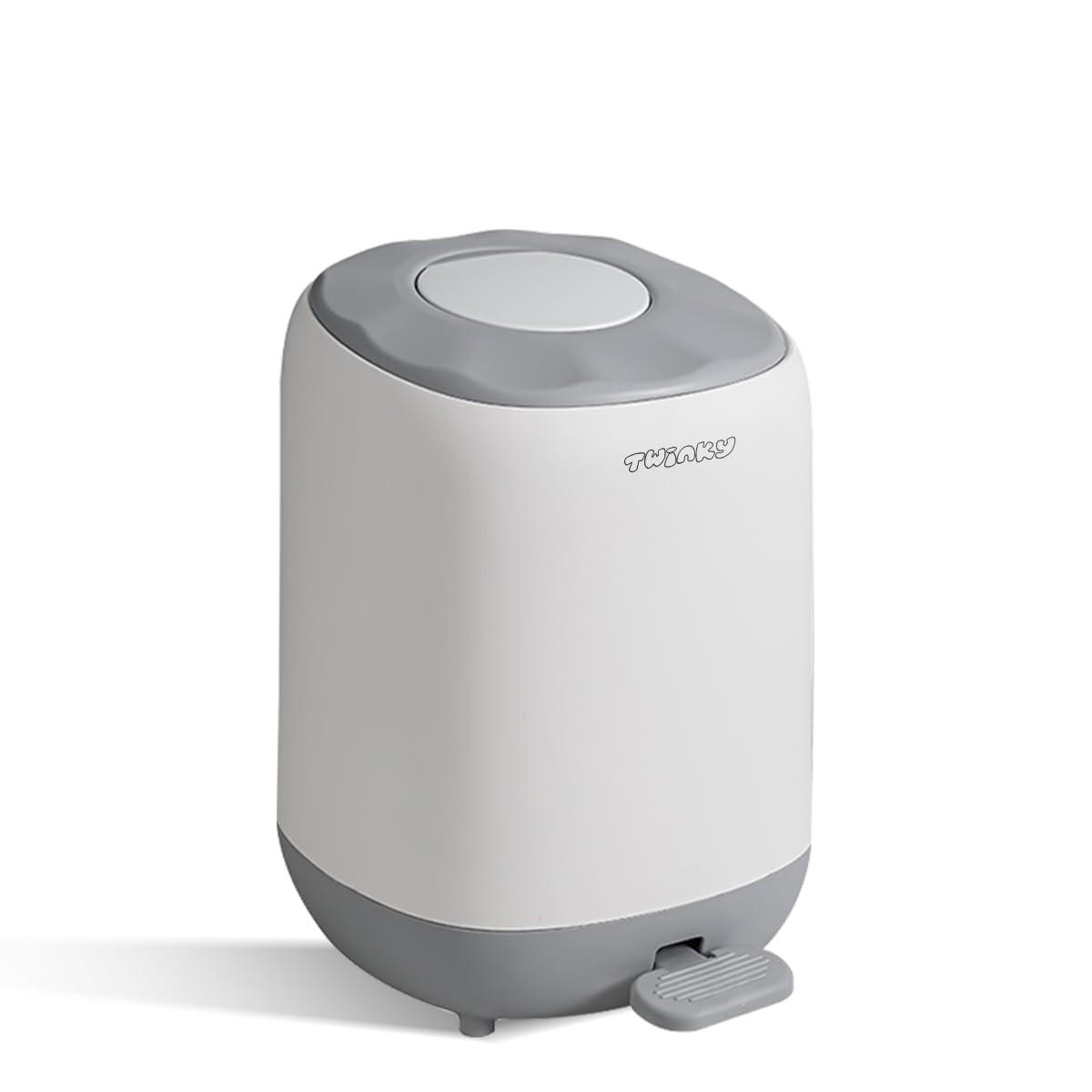 WINDELEIMER Geruchsdicht ohne Kassette Weiß und Grau - Weiß/Grau, Kunststoff (24/41/20cm) - Twinky