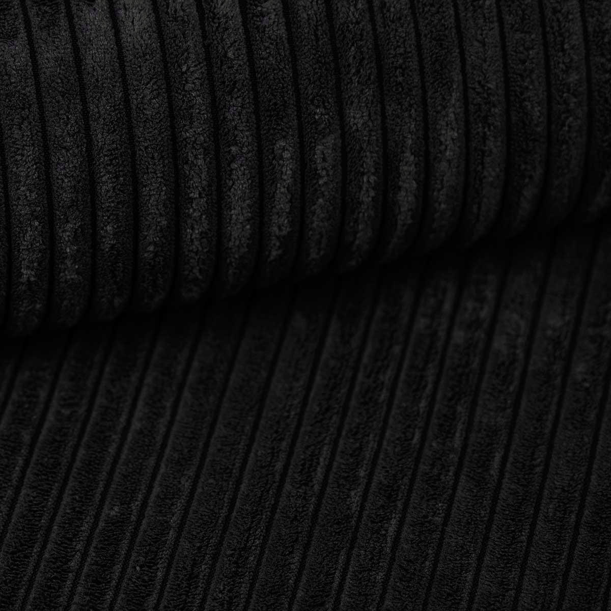 PANORAMASOFA Jimmy 5 Sitzplätze Schwarz - Schwarz, Holz (348/77/148cm) - Petits-meubles