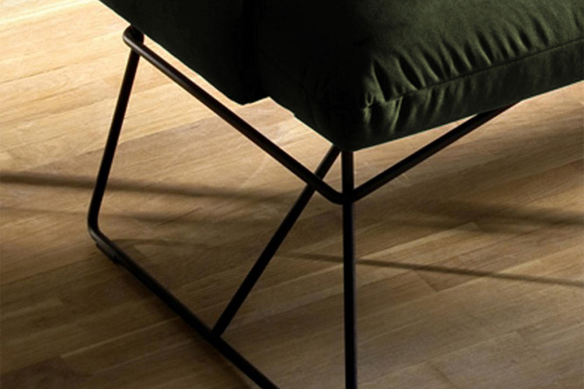 ESSZIMMERBANK CHARME Grün Velvet - Grün, Textil (206/85/68cm) - KAWOLA