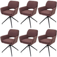 ESSZIMMERSTUHL Braun 6er-Set - Braun, Textil (57/86/61cm) - MCW