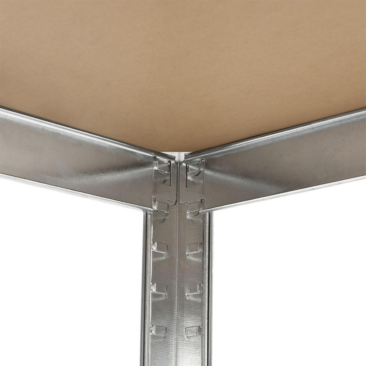 LAGERREGAL Basic verzinkt 200x100x60 cm - Silberfarben, Metall (100/200/60cm) - Juskys