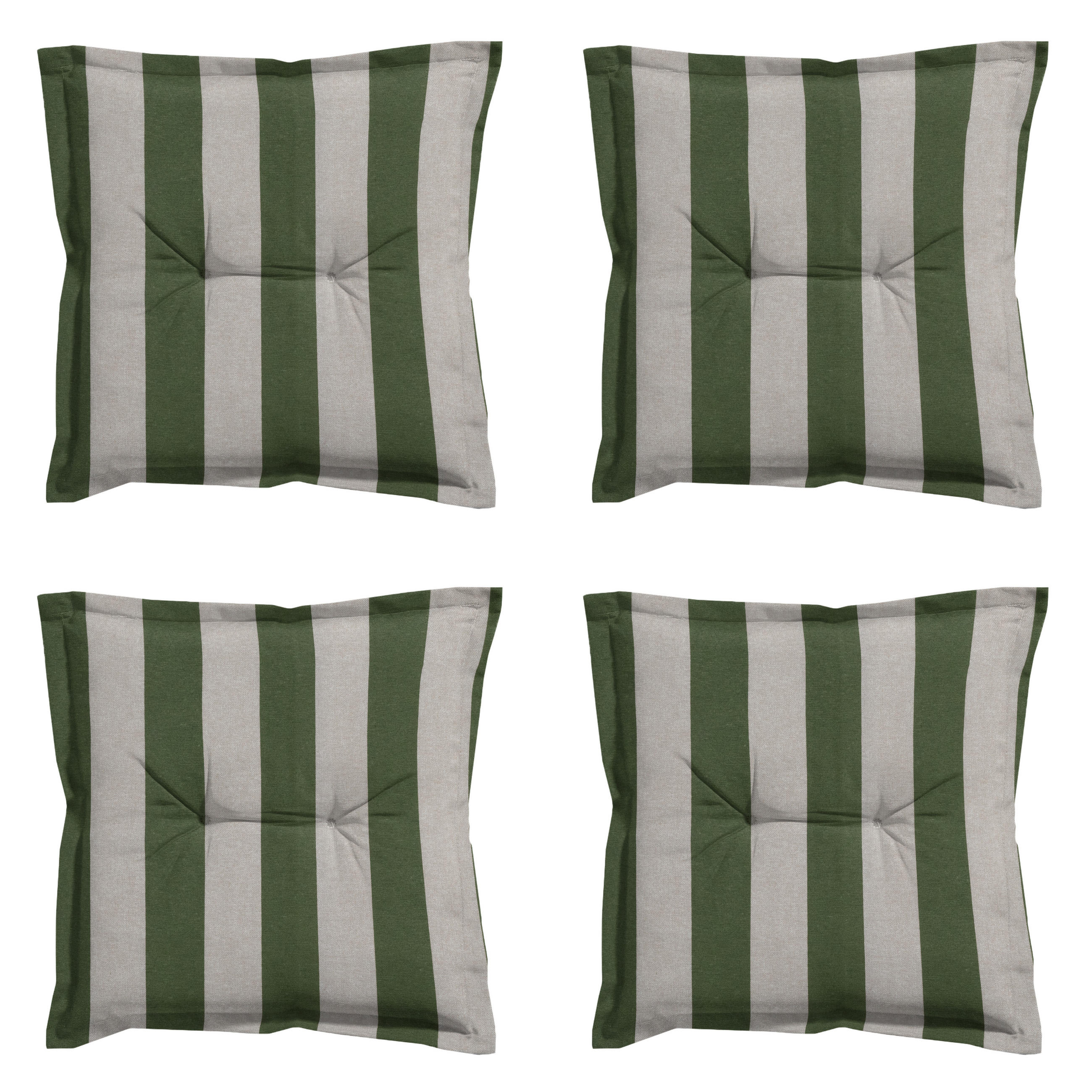 SITZKISSEN Amora - Grün - 50/50/7 cm - 4er-Set - Grün, Textil (50/7/50cm) - Madison