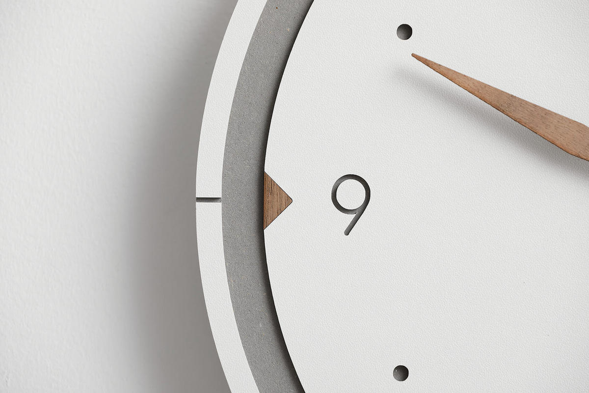 WANDUHR Design Weiß 29/29 cm - Weiß, Holzwerkstoff (0.42/29/1cm) - ONZENO