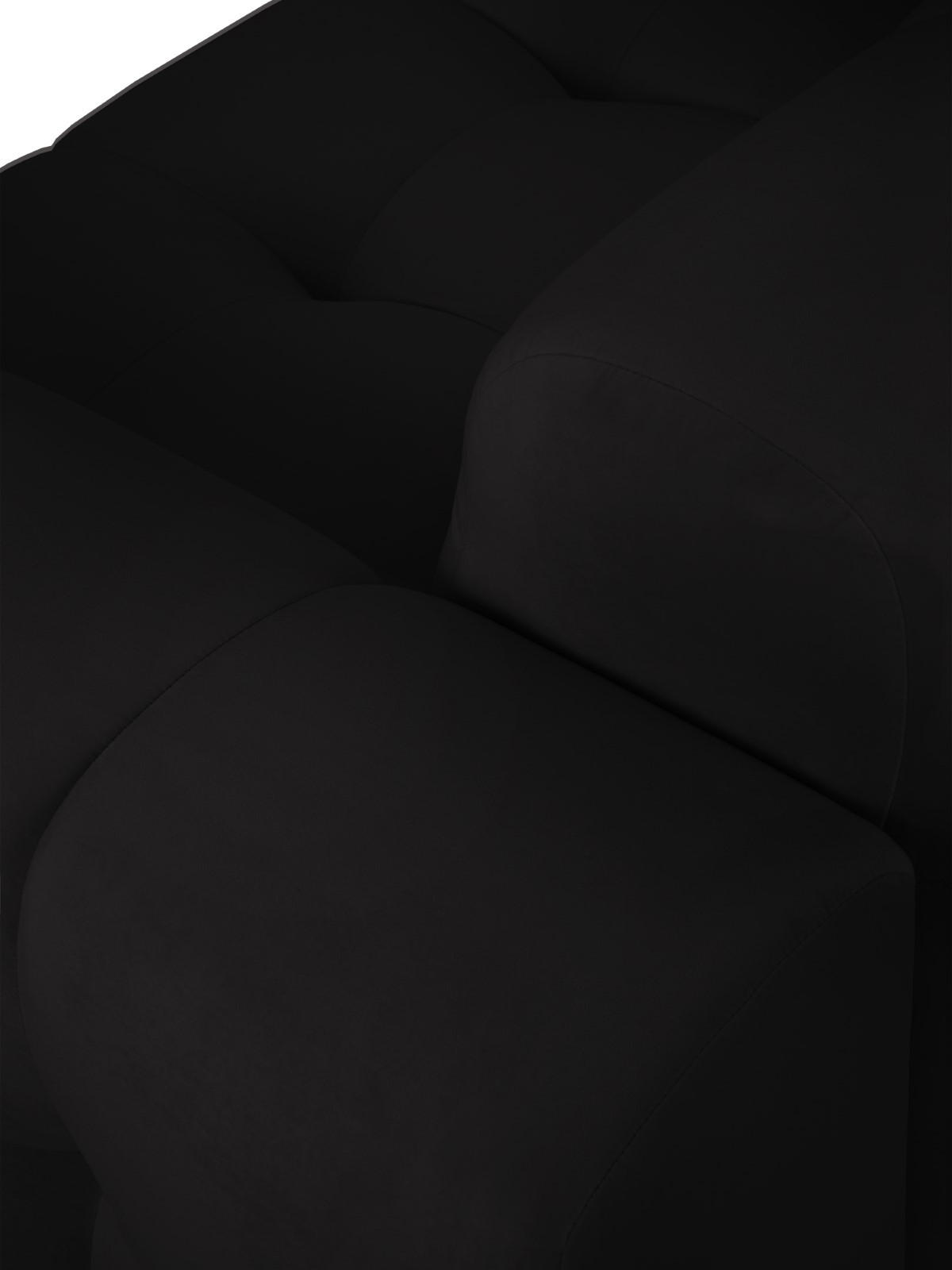 SOFA Kendal aus Samt schwarz 2 Sitzplätze - Schwarz, Textil (156/79/103cm) - Micadoni
