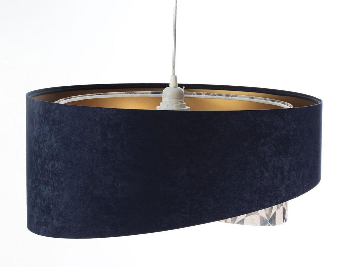 HÄNGELEUCHTE Blau 50/23 cm - Beige, Kunststoff (50/1/23cm) - ONZENO