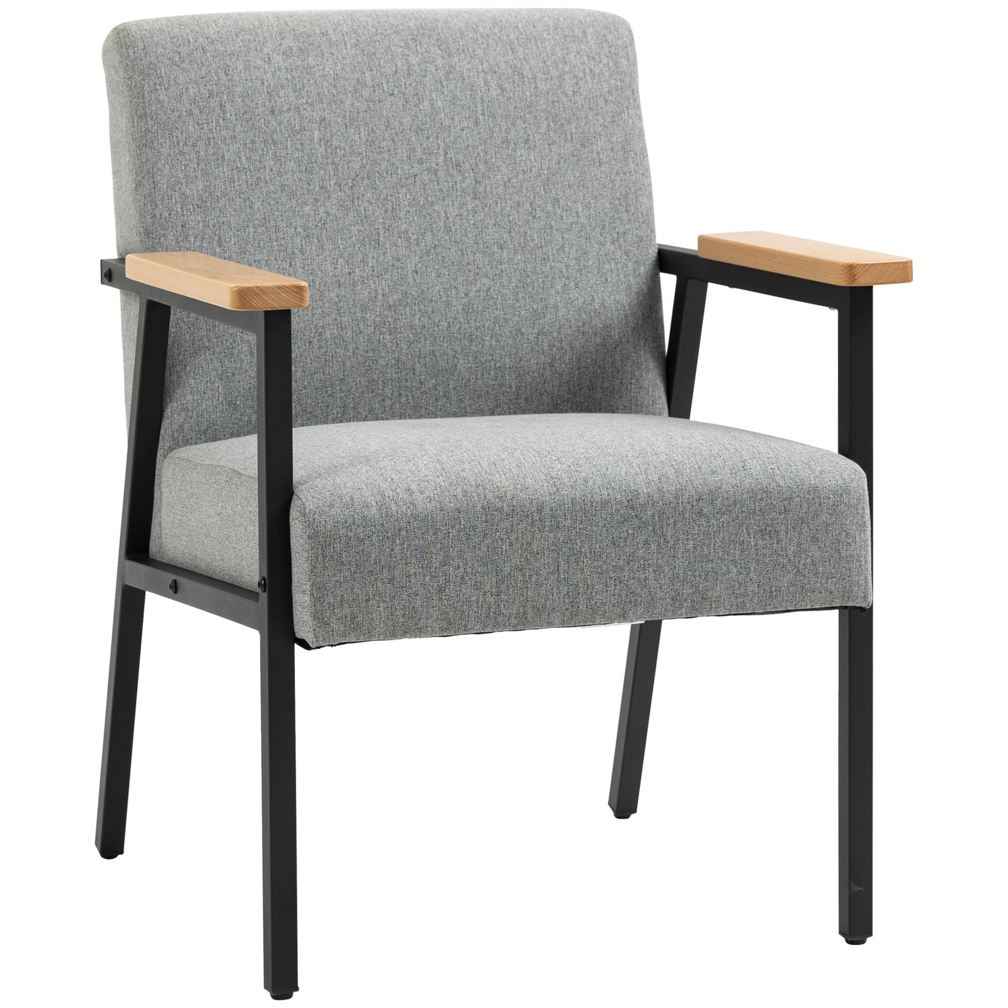 POLSTERSESSEL, Relaxsessel, Grau - Grau, Metall (70/83.5/64.5cm) - HOMCOM