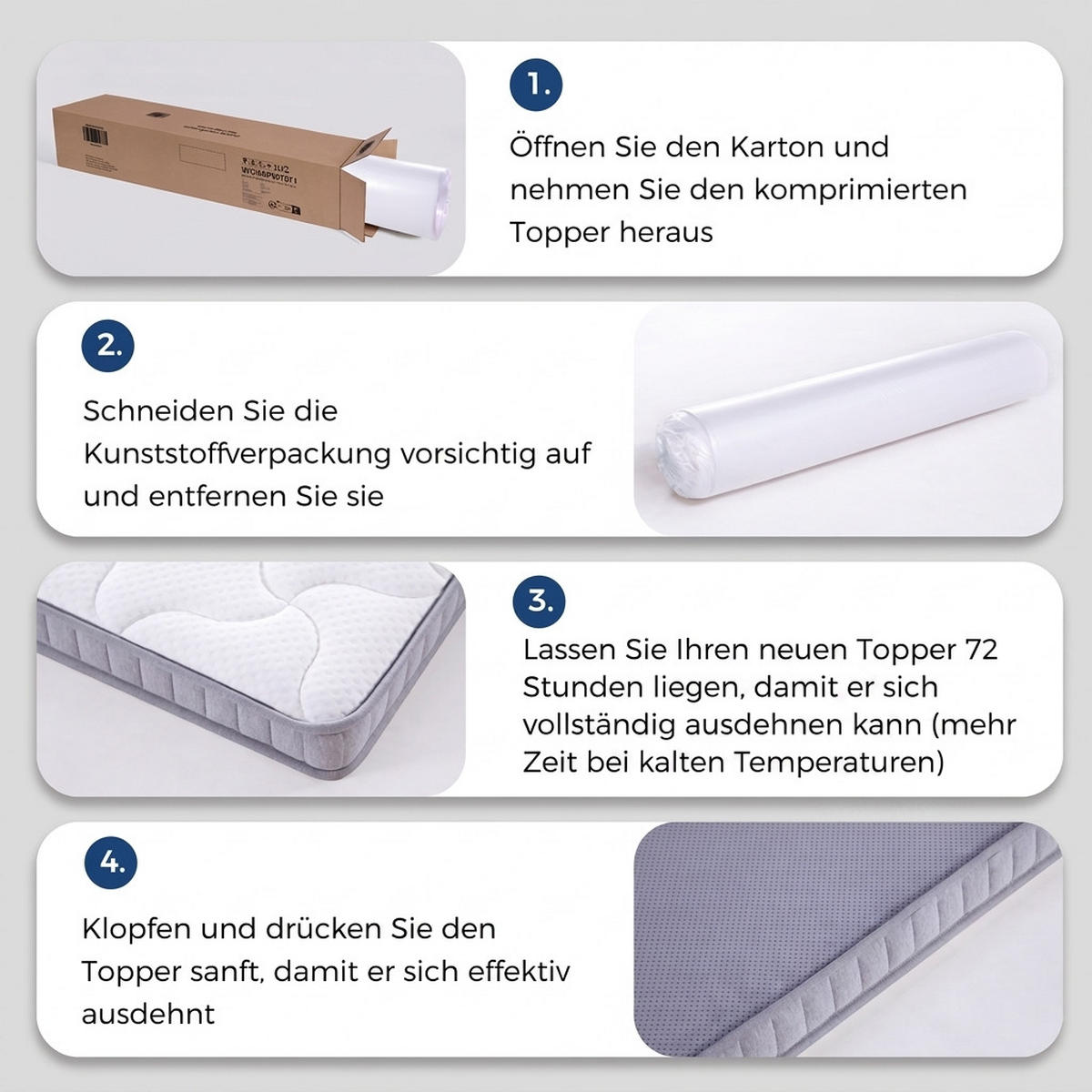 TASCHENFEDERKERNMATRATZE 140/190 cm Weiß, Härte H3 - Weiß, Textil (140/190cm) - Oxeza