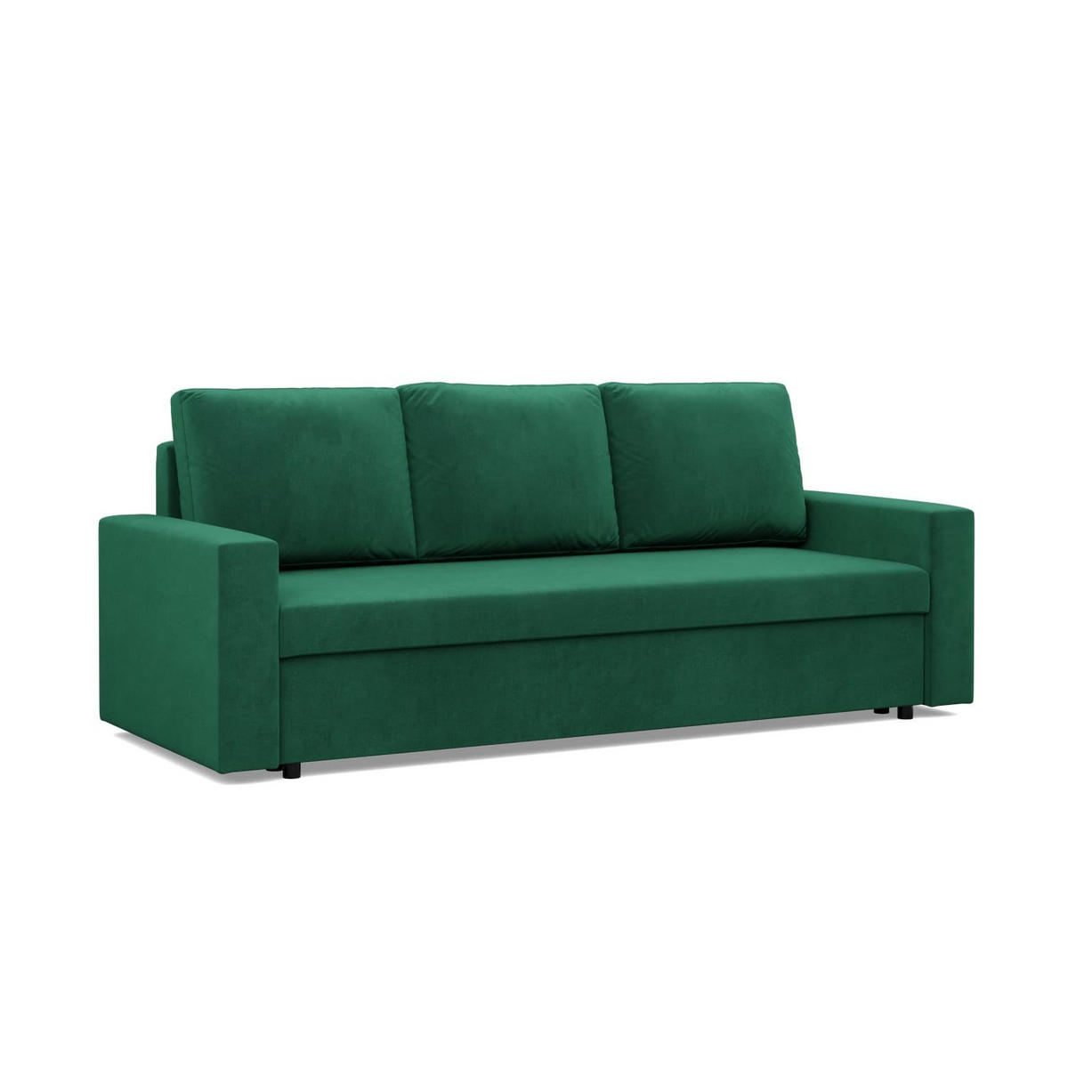 SOFA 3-SITZER MIT SCHLAFFUNKTION NEO, Dunkelgrün - Dunkelgrün, Textil (220/85/92cm) - Mebligo