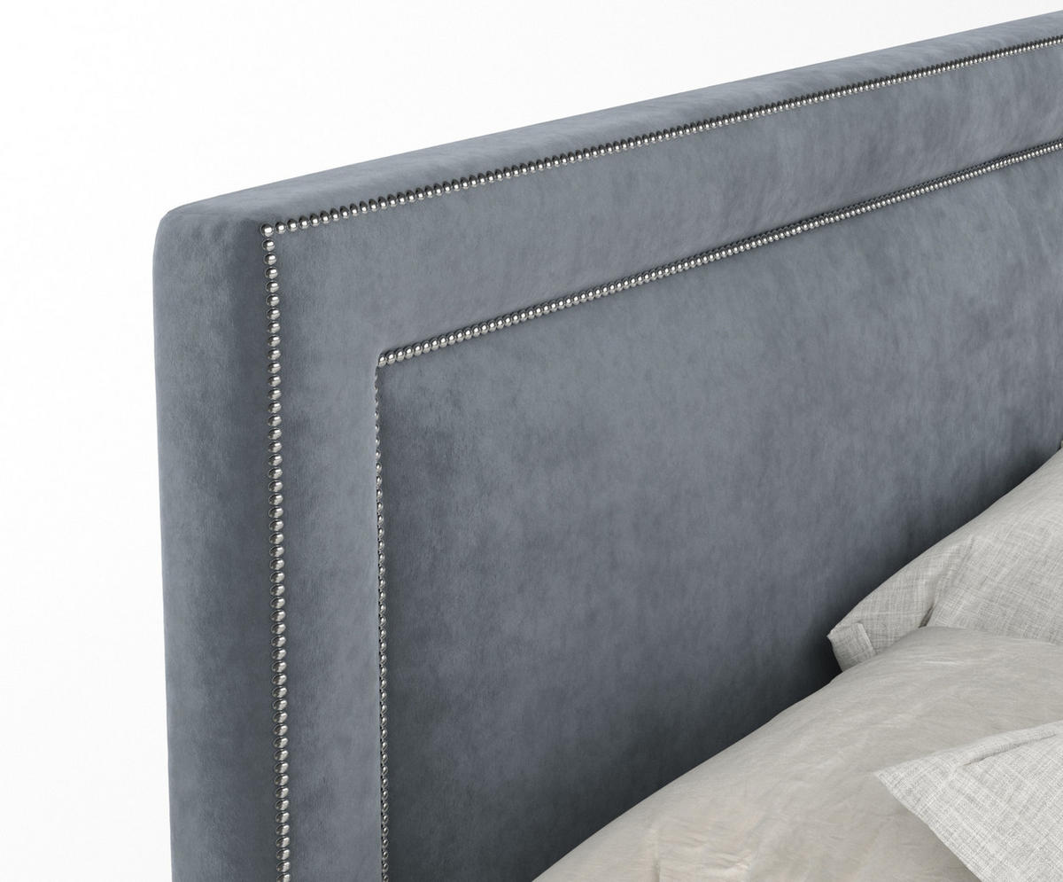 BOXSPRINGBETT Luxora Grau 140/200 cm - Schwarz/Grau, Holz/Holzwerkstoff (140/200cm) - Maison de Reve