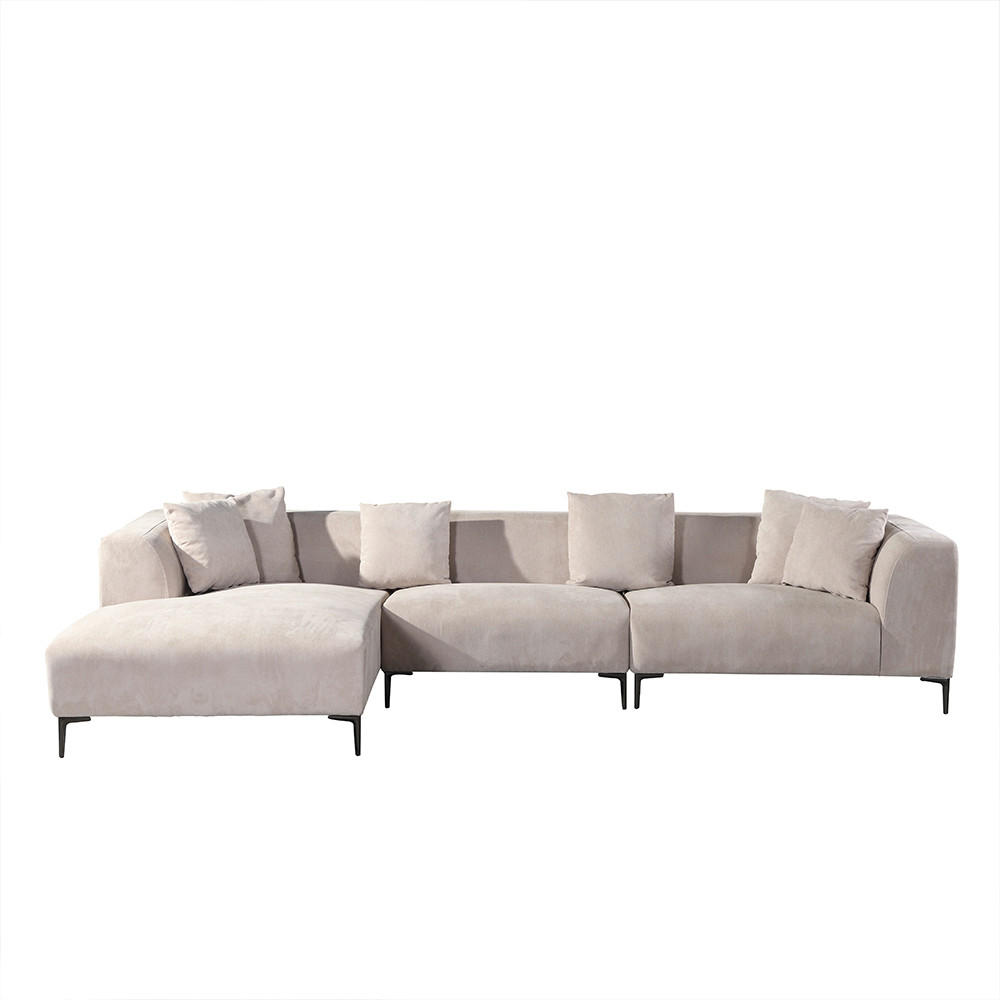 ECKSOFA TORINO - Links - Beige, Kunststoff (344/178cm) - Home Deluxe