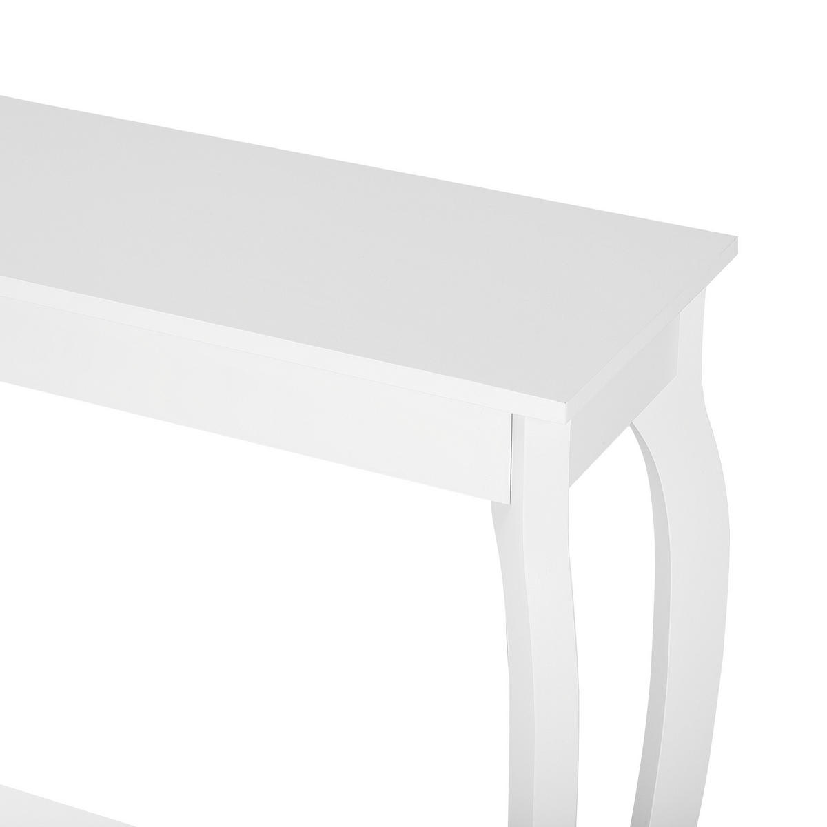 KONSOLENTISCH weiß rechteckig 30/100 cm Hartford - Weiß, Holzwerkstoff (30/100/80cm) - Beliani