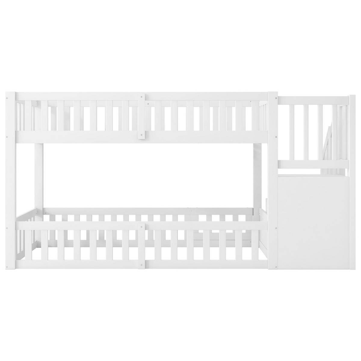 ETAGENBETT Modell Weiß 90 x 200 cm - Weiß, Holz (90/200cm) - ComfortXL